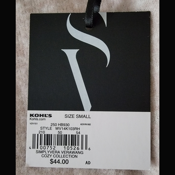 BNWT Simply Vera Vera Wang Women's Size S Soft Cream Scrunched Sleeve Sweater - Picture 3 of 6